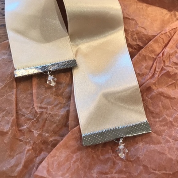 Rose gold beaded bridal sash - Picture 3 of 7